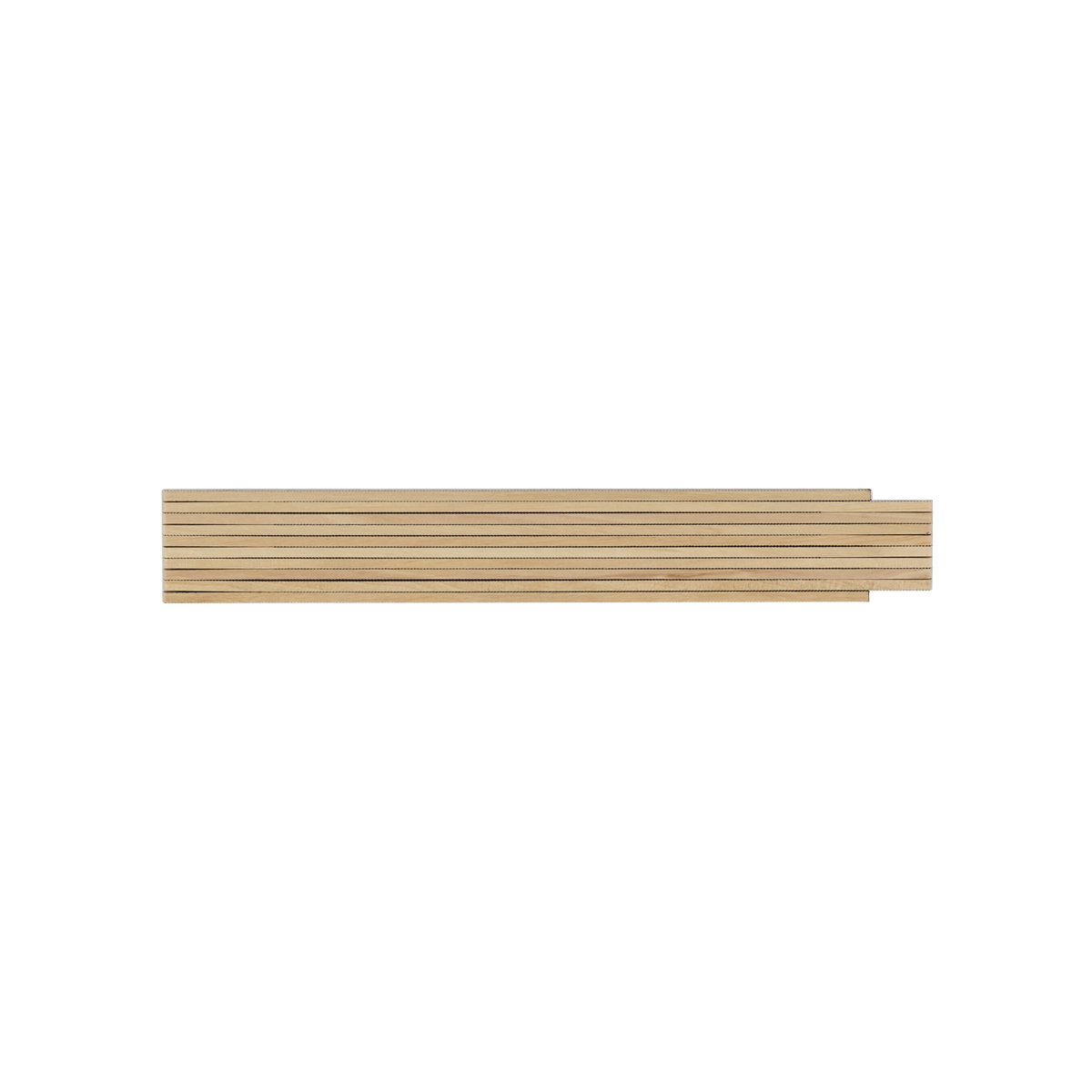Holzgliedermaßstab mit innenliegenden Federn, mit CE-Kennzeichnung
